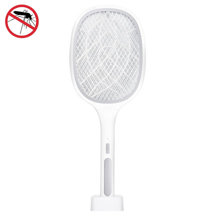 Electrical Mosquito Swatter Mosquito Killer Two-In-One USB Rechargeable Household Electrical Mosquito Swatter, Colour: LEDx6 Gray (Base Charging)-garmade.com