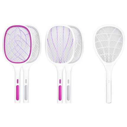 Electrical Mosquito Swatter Mosquito Killer Two-In-One USB Rechargeable Household Electrical Mosquito Swatter, Colour: LEDx10 Purple (Base Charging)-garmade.com