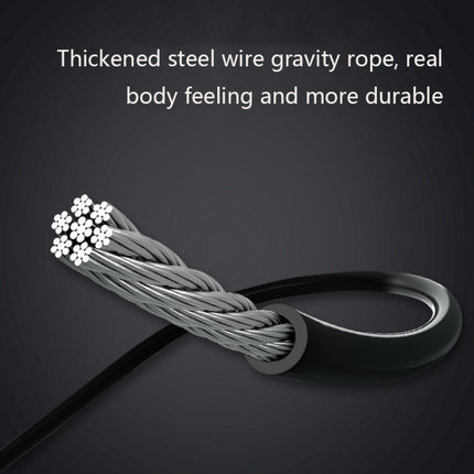 Rope / Cordless Dual-use Version Student Exam Exercise Fitness Smart Counting Skipping Rope with Load Weight(White Black)-garmade.com