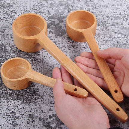 Long-Handled Wooden Spoon Seasoning Spoon Dessert Coffee Milk Tea Spoon Small-garmade.com