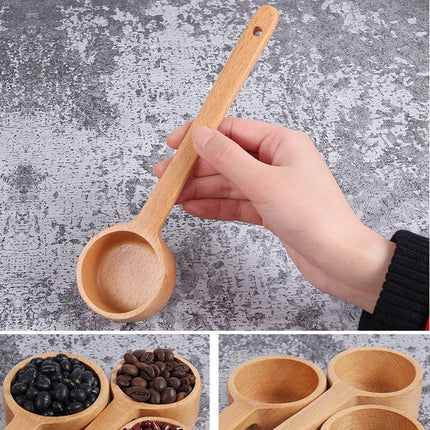 Long-Handled Wooden Spoon Seasoning Spoon Dessert Coffee Milk Tea Spoon Small-garmade.com