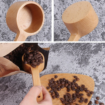 Long-Handled Wooden Spoon Seasoning Spoon Dessert Coffee Milk Tea Spoon Small-garmade.com