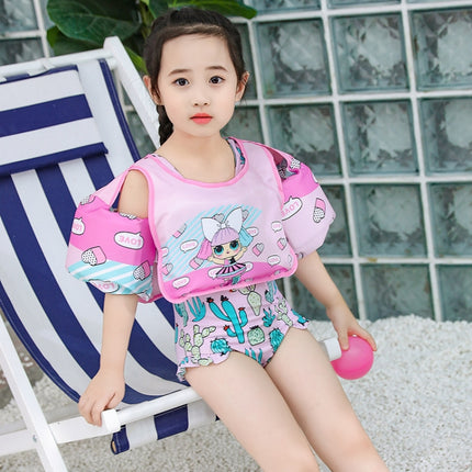 Vest-Style Children Life Jacket Baby Swimming Free Inflatable Arm Foam Life Buoy(Bow Doll )-garmade.com