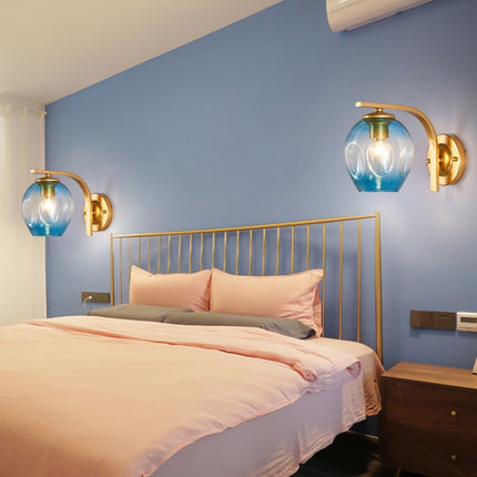5W Warm Light Simple Bedroom Study Bedside Lamp LED Wall Lamp Creative Corridor Wall Lamp(2033 Gold)-garmade.com