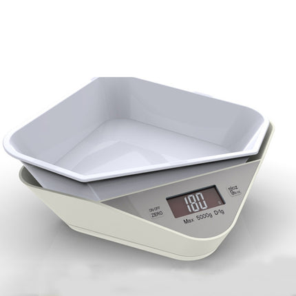 5kg/1g Kitchen Electronic Scale Coffee Scales Baking Food Scale Pallet Scale Pet Scale(White)-garmade.com