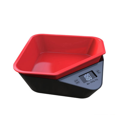 5kg/1g Kitchen Electronic Scale Coffee Scales Baking Food Scale Pallet Scale Pet Scale(Black Scale + Red Bowl)-garmade.com