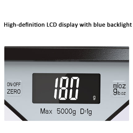 5kg/1g Kitchen Electronic Scale Coffee Scales Baking Food Scale Pallet Scale Pet Scale(Blue)-garmade.com