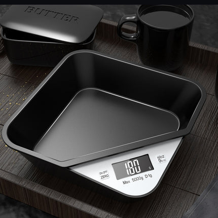 5kg/1g Kitchen Electronic Scale Coffee Scales Baking Food Scale Pallet Scale Pet Scale(Black)-garmade.com