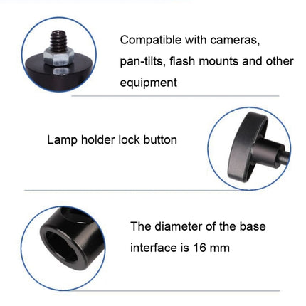 2 PCS Flash Light Stand 1/4 Photography Light Holder Adapter Tripod Conversion Interface-garmade.com