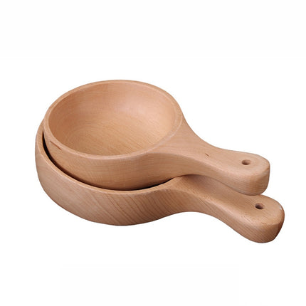 Instant Noodle Bowl Wooden Kimchi Bowl Fruit Salad Wooden Bowl With Handle Small-garmade.com