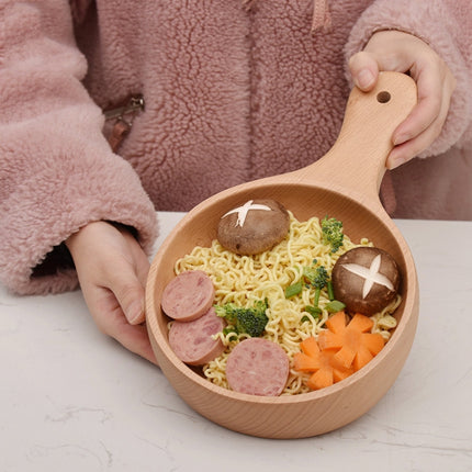 Instant Noodle Bowl Wooden Kimchi Bowl Fruit Salad Wooden Bowl With Handle Small-garmade.com