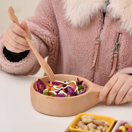 Instant Noodle Bowl Wooden Kimchi Bowl Fruit Salad Wooden Bowl With Handle Small-garmade.com