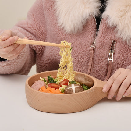 Instant Noodle Bowl Wooden Kimchi Bowl Fruit Salad Wooden Bowl With Handle Small-garmade.com