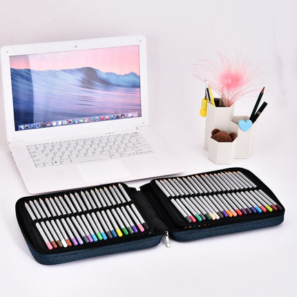 120 Color Pencil Case Large Capacity Student Portable Stationery Bag(Gray Black)-garmade.com