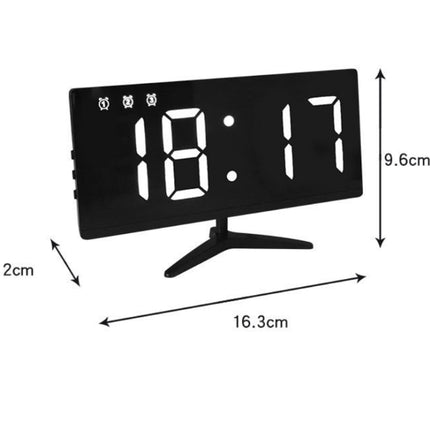 6615A LED Electronic Clock Smart Digital Table Clock(Green)-garmade.com