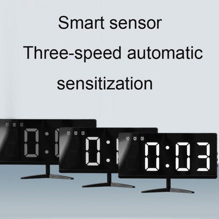 6615A LED Electronic Clock Smart Digital Table Clock(Blue)-garmade.com
