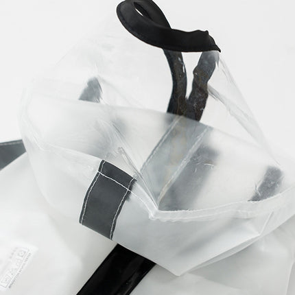 Dog Raincoat Four Foot Waterproof Transparent Reflective Poncho, Size: XXL(Matte White)-garmade.com