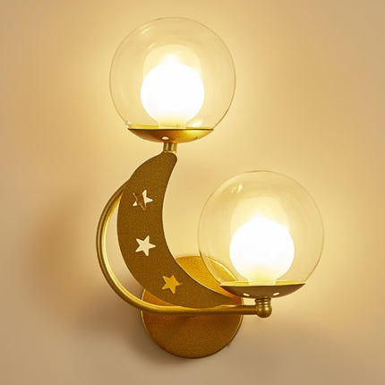Bedroom Bedside Wall Lamp Indoor Background Wall Lamp Without Light Bulb(6080 Golden Right)-garmade.com