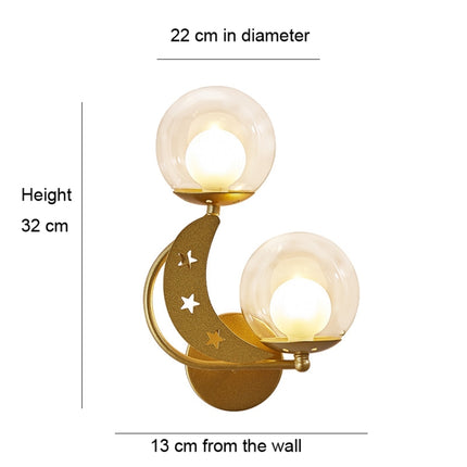Bedroom Bedside Wall Lamp Indoor Background Wall Lamp Without Light Bulb(6082 Black Right)-garmade.com