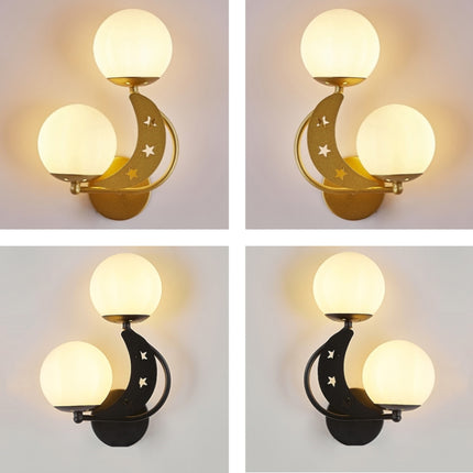 Bedroom Bedside Wall Lamp Indoor Background Wall Lamp 5W White Light(6082 Black Right)-garmade.com