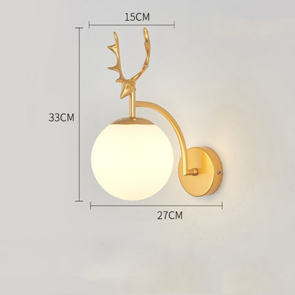 LED Glass Wall Bedroom Bedside Lamp Living Room Study Staircase Wall Lamp, Power source: 12W Warm Light(6104 Golden Milk White)-garmade.com