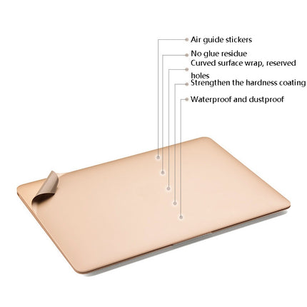 JRC Laptop Film Computer Top Shell Body Protection Sticker For MacBook Pro 13.3 inch A1278 (with Optical Drives)(Champagne Gold)-garmade.com