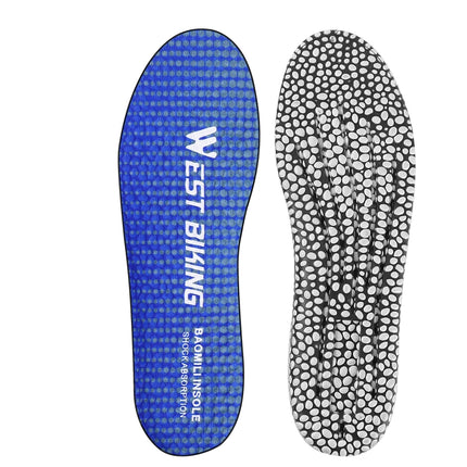 WEST BIKING Bicycle Riding Insole Sports Slow Shock PU Comfortable Insole, Size: 37-38(Blue)-garmade.com