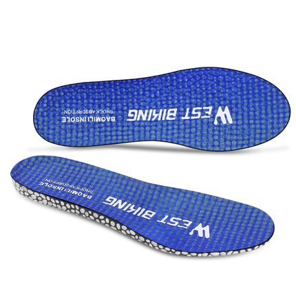 WEST BIKING Bicycle Riding Insole Sports Slow Shock PU Comfortable Insole, Size: 43-44(Blue)-garmade.com