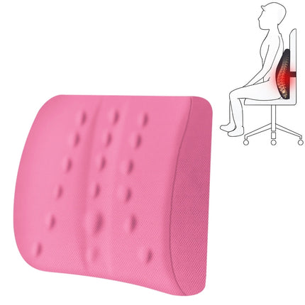 Lumbar Cushion Office Maternity Seat Cushion Car Lumbar Memory Foam Lumbar Pillow,Style: Standard (Pink)-garmade.com