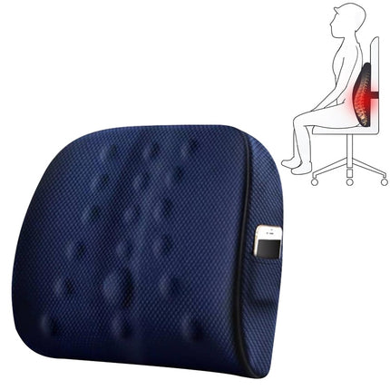 Lumbar Cushion Office Maternity Seat Cushion Car Lumbar Memory Foam Lumbar Pillow,Style: 3D (Blue)-garmade.com
