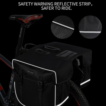 WEST BIKING YP0707238 Bicycle Riding Shelf Bag Rainproof Mountain Bike Camel Bag Riding Equipment(Black)-garmade.com