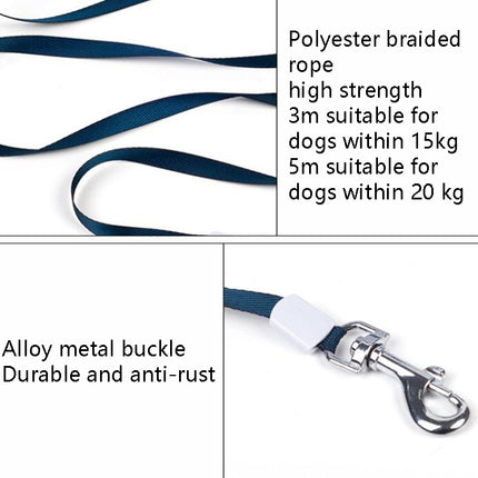 Pet Automatic Telescopic Traction Rope Dog Rope Dog Chain 3m(Blue)-garmade.com