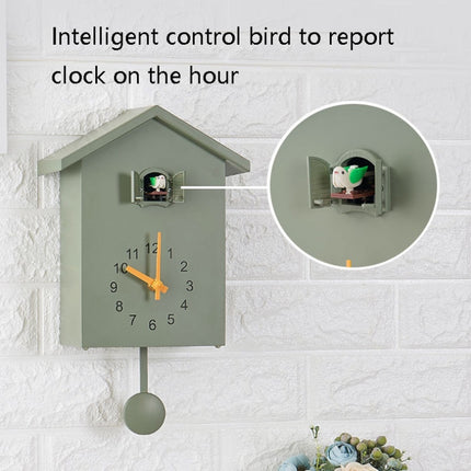 T60 Cuckoo Clock The Bird Reports On The Hour Clock, Colour: Green-garmade.com
