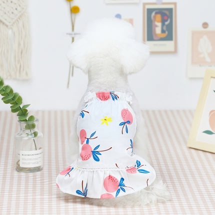 Pet Clothing Dog Cat Dress Bayberry Skirt, Size: XS(Pink)-garmade.com