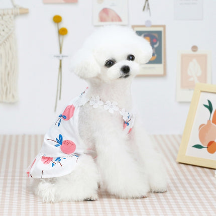 Pet Clothing Dog Cat Dress Bayberry Skirt, Size: S(Pink)-garmade.com
