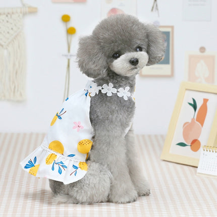 Pet Clothing Dog Cat Dress Bayberry Skirt, Size: XL(Yellow)-garmade.com