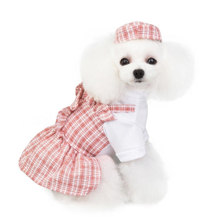 Pet Clothes Dog Dress Summer Thin Uniform Skirt, Size: XS(Pink)-garmade.com