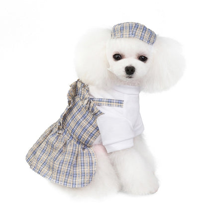 Pet Clothes Dog Dress Summer Thin Uniform Skirt, Size: M(Gray)-garmade.com