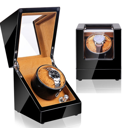 Automatic Watch Shaker Electric Rotating Winding Watch Gift Box, US Plug(Blacklose)-garmade.com