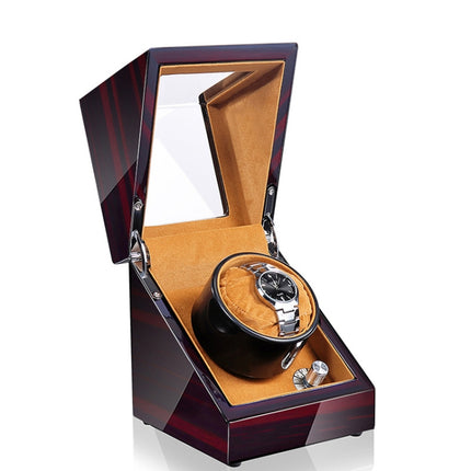 Automatic Watch Shaker Electric Rotating Winding Watch Gift Box, US Plug(Ebony)-garmade.com