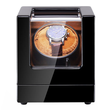 Automatic Watch Shaker Electric Rotating Winding Watch Gift Box, US Plug(Full Black)-garmade.com