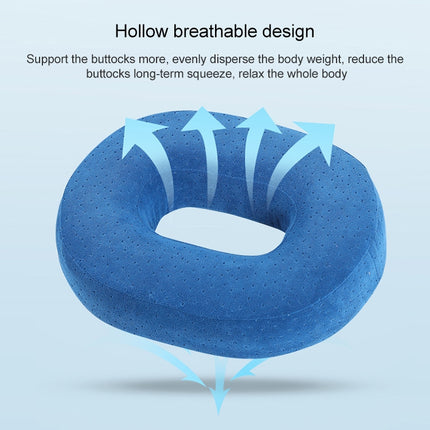 Slow Resilience Memory Foam Office Hip Pad After Hemorrhoids Operation Cushion(Blue)-garmade.com