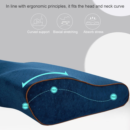 Butterfly Shape Memory Foam Snorked Pillow Slow Rebound Health Care Cervical Pillow, Dimensions: 50x30x10x6cm(Velvet Purple)-garmade.com