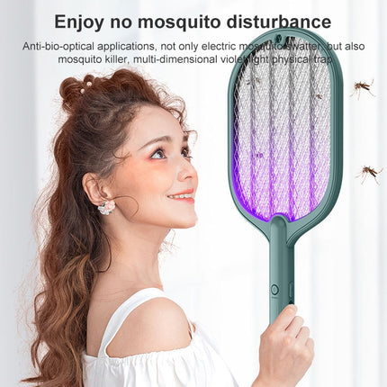 Smart Home Dual-Use Mosquito Swatter Mosquito Killer Fly Swatte(Beige)-garmade.com