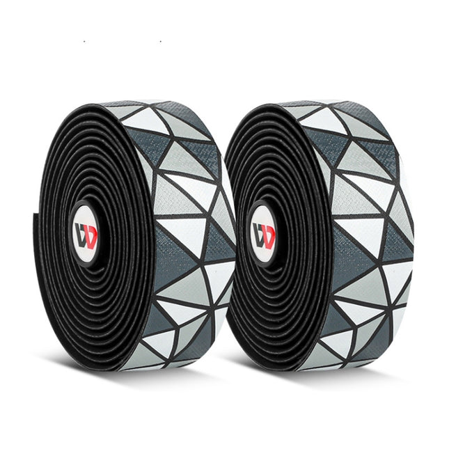 WEST BIKING YP0804045 Color PU Handlebars Stain Resistant Washable Non-Slip Bicycle Straps Cycling Accessories(Grayish)-garmade.com
