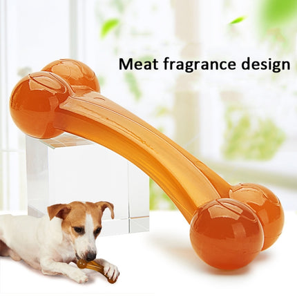 Nylon PU Dog Molar Stick Cleaning Dog Bite Toy, Specification: Large Double Head Arched Bone-garmade.com