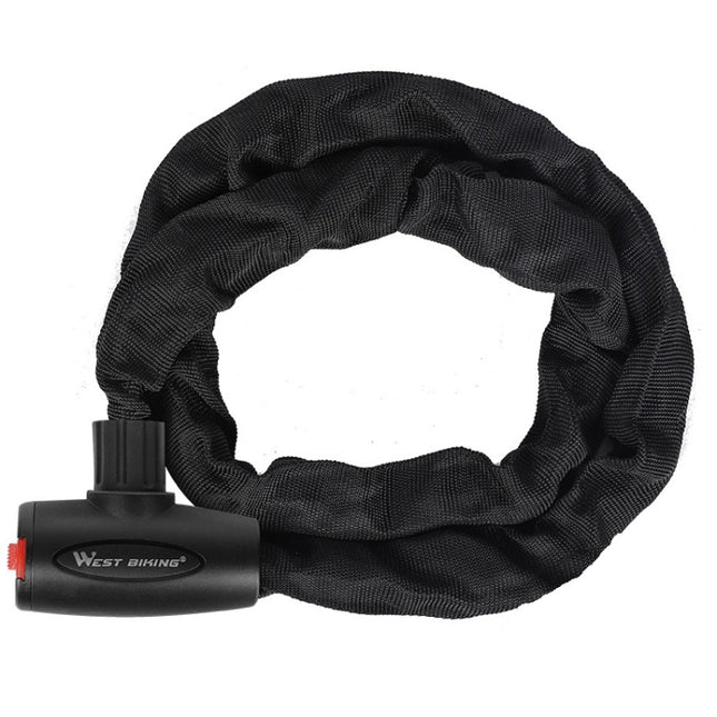 WEST BIKING 0705042 Bicycle Anti-Theft Key Lock Mountain Bike Motorcycle Chain Lock, Specification: 1.2M-garmade.com