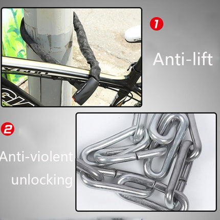 WEST BIKING 0705042 Bicycle Anti-Theft Key Lock Mountain Bike Motorcycle Chain Lock, Specification: 1.2M-garmade.com