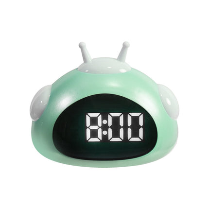 Wake Up Lights Cute Cartoon Animals Alarm Clock Bedside Electronic Night Lamp Clock(0709 Green)-garmade.com