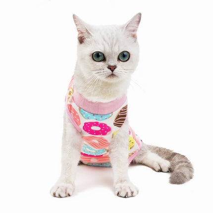 Female Cat Breathable And Anti-Licking Sterilization Clothing, Size: S(Donut)-garmade.com